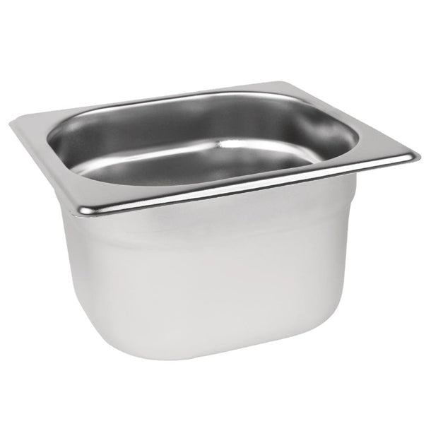 Vogue Stainless Steel Gastronorm Tray 1/6 - 100mm deep