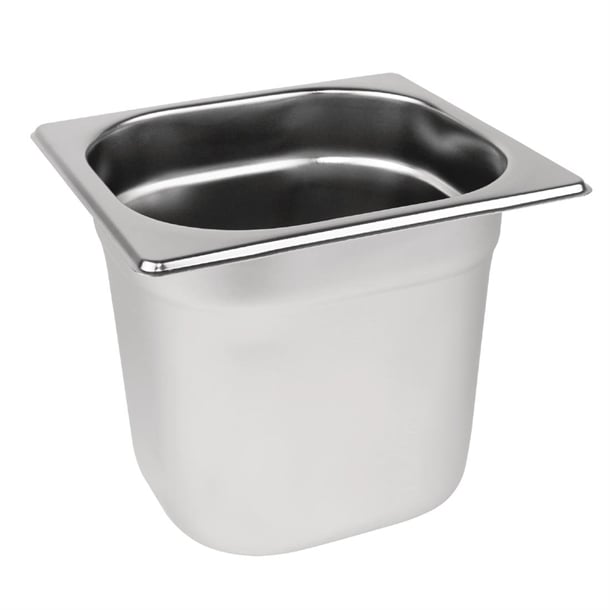 Vogue Stainless Steel Gastronorm Tray 1/6 - 150mm deep