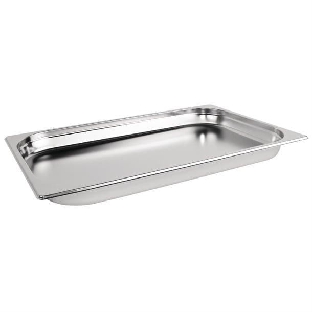 Vogue Stainless Steel Gastronorm Tray 1/1 - 40mm deep