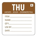 Hygiplas Removable Day of the Week Label Thursday (500 Pack)