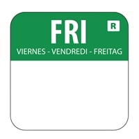 Hygiplas Removable Colour Coded Food Labels Friday (1000 Pack)