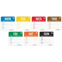 Vogue Removable Day of the Week 50mm Label Set (3500 Pack)