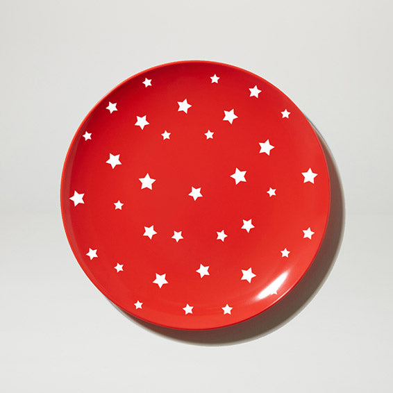 Barel Red Coloured Star Melamine Plate 25cm