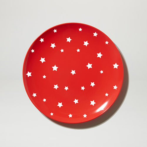Barel Red Coloured Star Melamine Plate 25cm