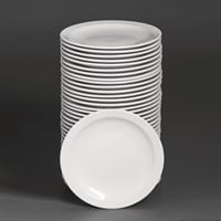 Bulk Buy Olympia Athena Narrow Rimmed Plates 205mm (36 Pack)