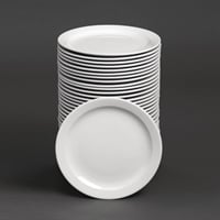 Bulk Buy Olympia Athena Narrow Rimmed Plates 226mm (36 Pack)