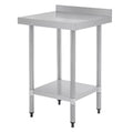 Vogue Stainless Steel Prep Table with Splashback 600mm