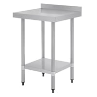 Vogue Stainless Steel Prep Table with Splashback 600mm