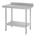 Vogue Stainless Steel Prep Table with Splashback 900mm