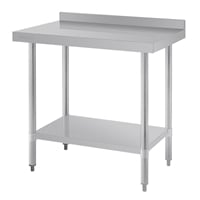 Vogue Stainless Steel Prep Table with Splashback 900mm