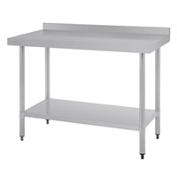 Vogue Stainless Steel Prep Table with Splashback 1200mm