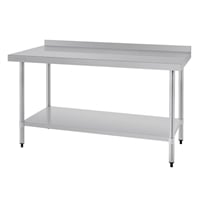 Vogue Stainless Steel Prep Table with Splashback 1500mm
