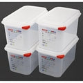Araven Polypropylene 1/4 Gastronorm Containers With Lids 150mm (4 Pack)