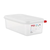 Araven Polypropylene 1/3 Gastronorm Containers With Lids 100mm (4 Pack)