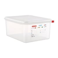 Araven Polypropylene 1/2 Gastronorm Containers With Lids 100mm (4 Pack)