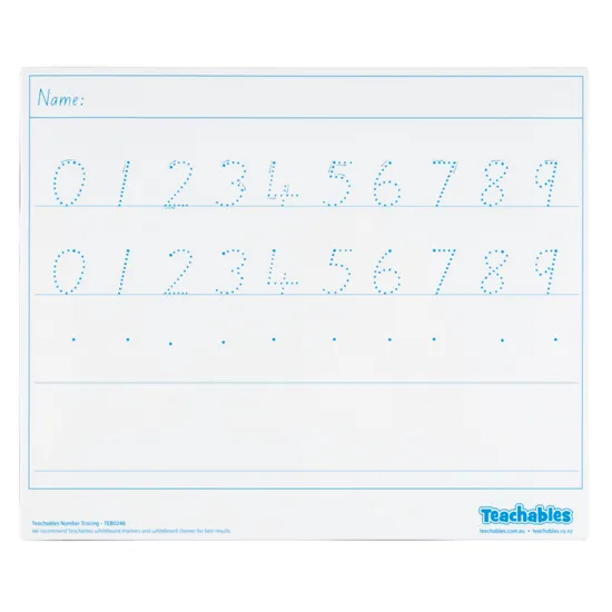 Teachables Mini Whiteboard Number Tracing Pack of 30 image 2