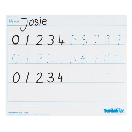 Teachables Mini Whiteboard Number Tracing Pack of 30