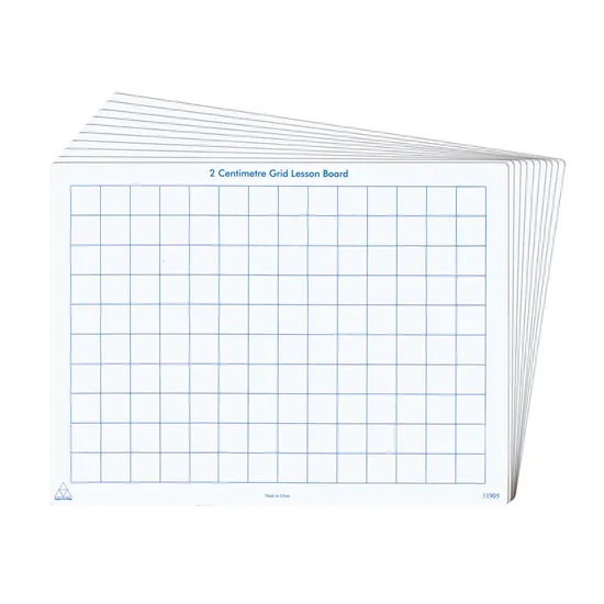WriteNWipe Boards 2cm Grid 30p
