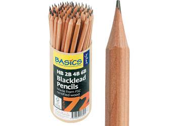 Zart Basics Blacklead Assorted Grade Pencils Classpack of 72 image 3