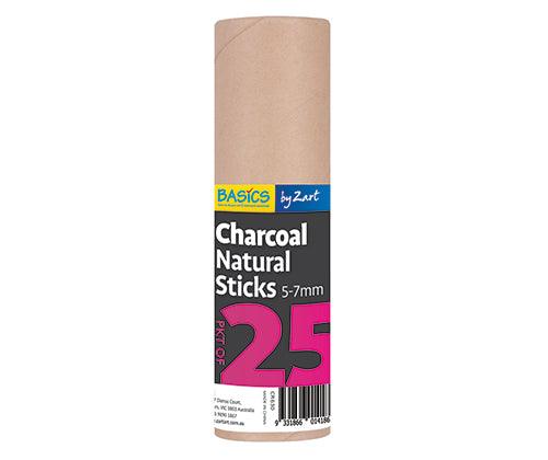 Charcoal Natural 5-7mm Thick Pack of 25 image 2