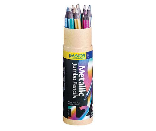 Basics Jumbo Metallic Pencils Pack of 12 image 3