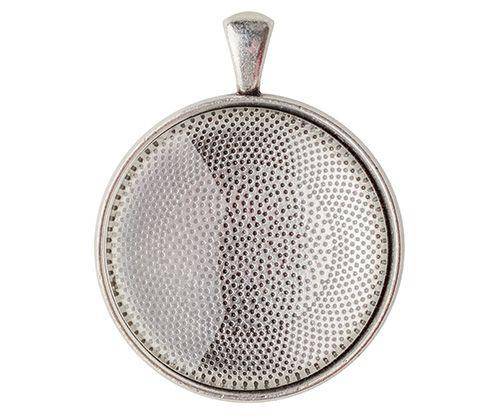 Pendant Cabochon Setting 30mm Silver Pack of 30
