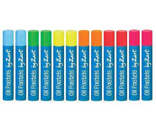 Basics Oil Pastels Fluorescent Colours Pack of 12 image 3