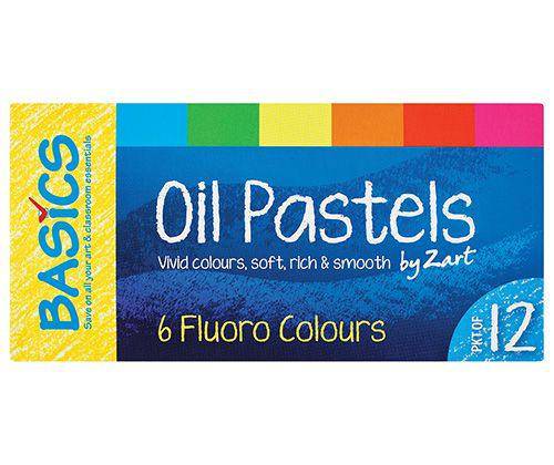 Basics Oil Pastels Fluorescent Colours Pack of 12 image 5