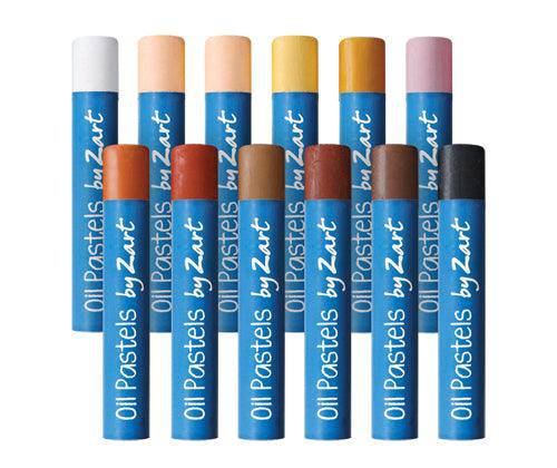 Basics Oil Pastels Skin Tone Colours Pack of 12 image 2