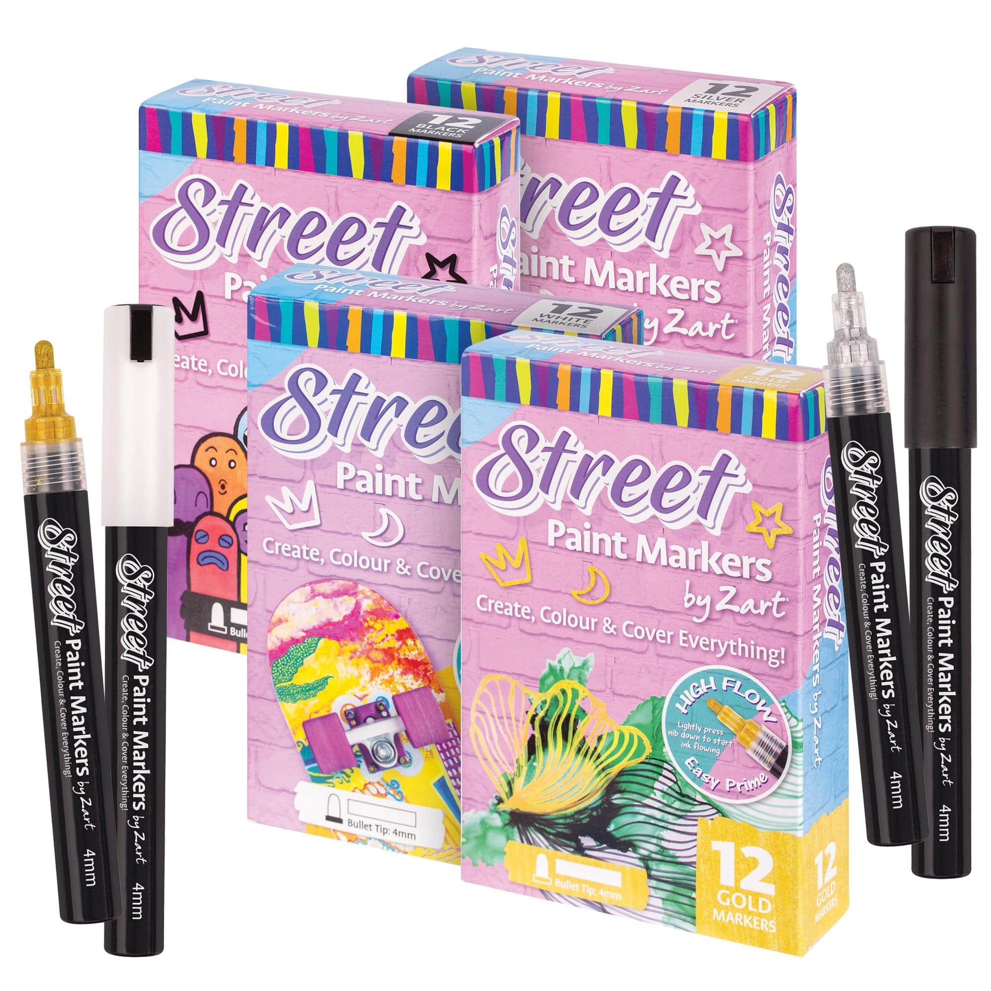 Street Paint Markers by Zart Pack of 12 image 3