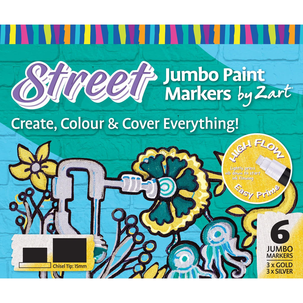 Street Paint Marker 15mm Gold Silver Box of 6 image 2