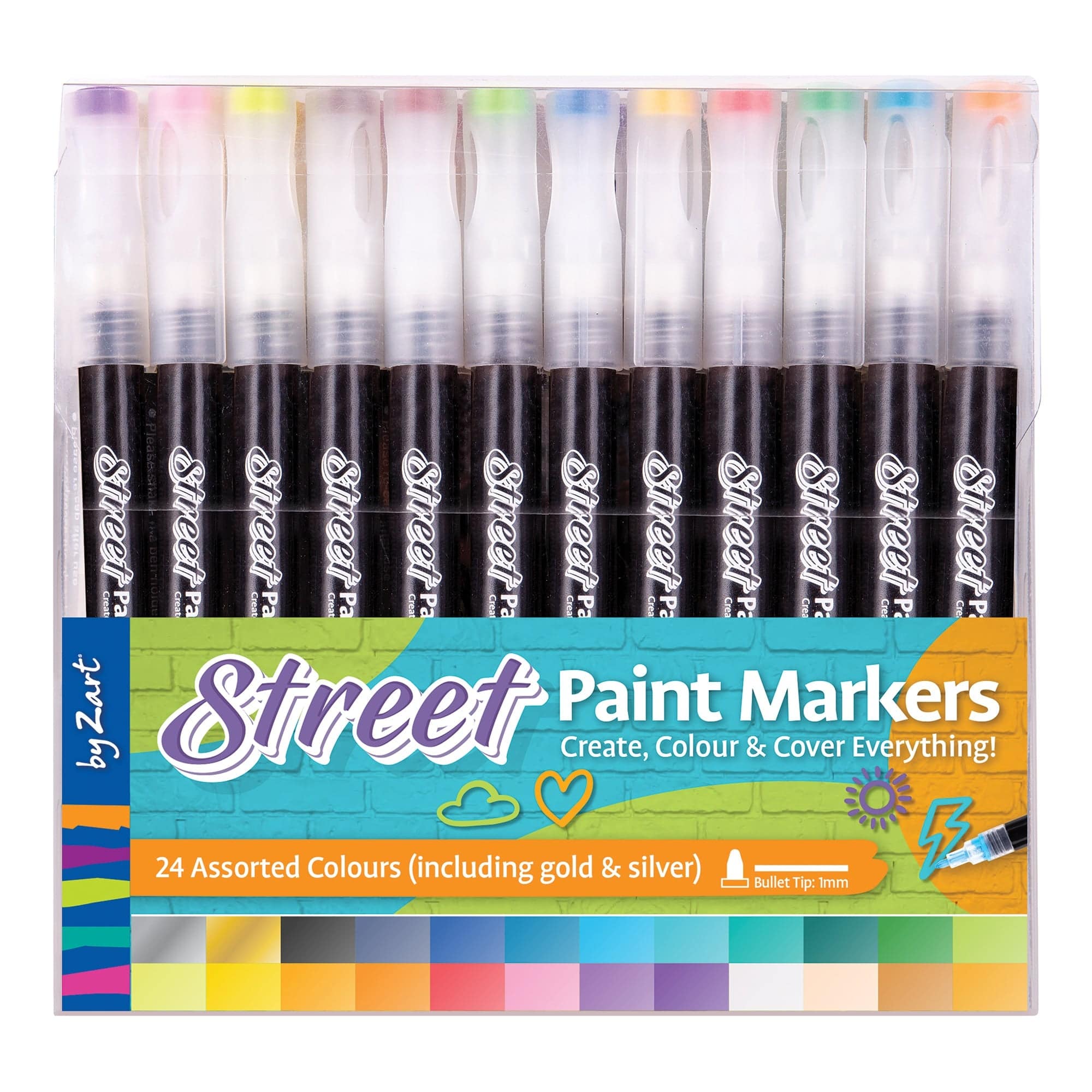 Street Paint Marker by Zart 1mm Pack of 24 image 2