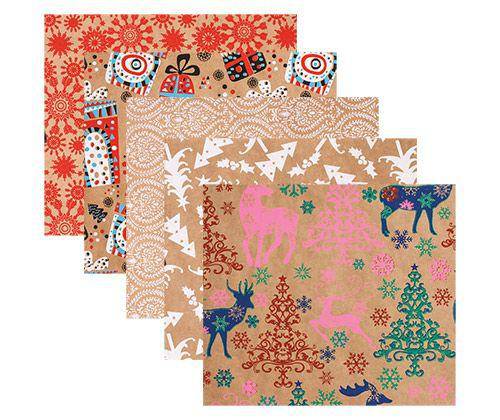 Christmas Kraft Paper Pack of 40