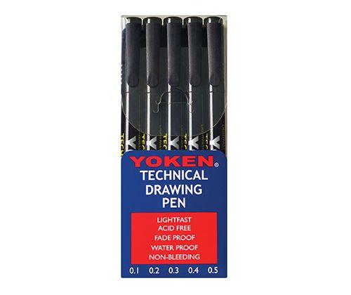 Technical Drawing Pen Assorted Pack of 5 image 3