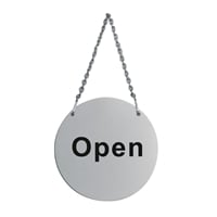 Vogue Stainless Steel Open & Closed Door Sign