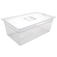 Vogue Clear Polycarbonate 1/1 Gastronorm Container 200mm & Lid