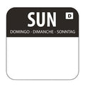 Hygiplas Dissolvable Food Rotation Labels Sunday (1000 Pack)