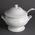Olympia Whiteware Soup Tureen & Ladle White - 227x250mm