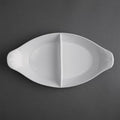 Olympia Divided Oval Eared Dishes 290 x 160mm (6 Pack)