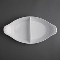 Olympia Divided Oval Eared Dishes 290 x 160mm (6 Pack)