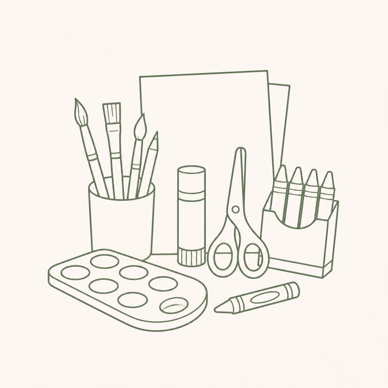 Art supplies for creative learning