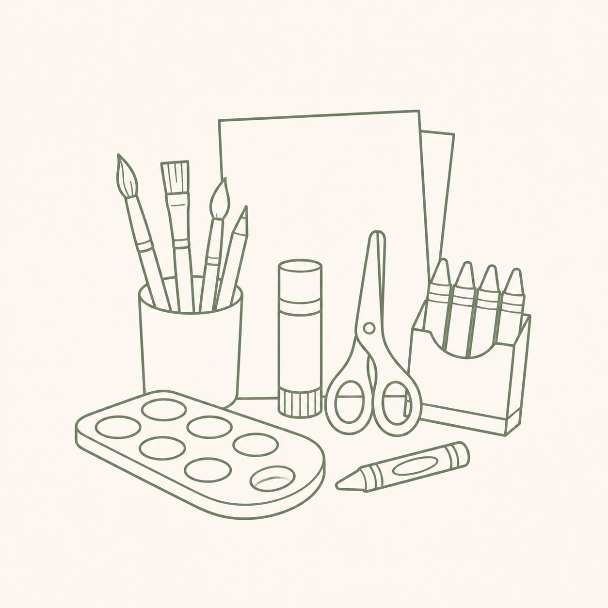 Art and craft supplies for creative learning